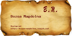 Bozsa Magdolna névjegykártya